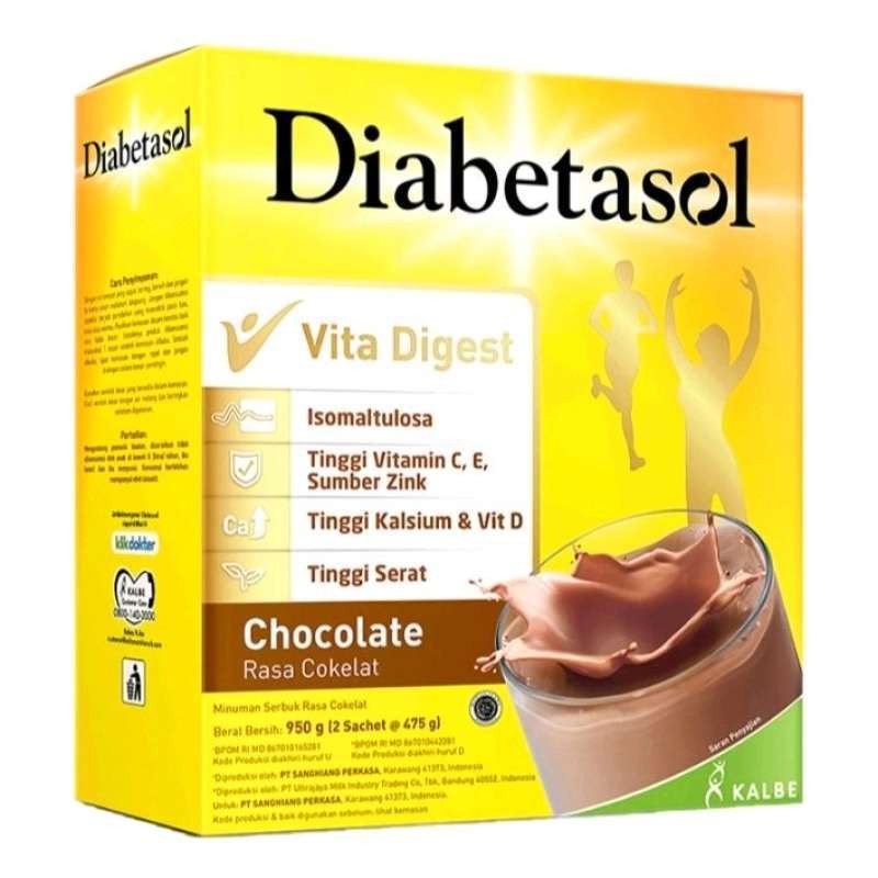 

Diabetasol Susu Bubuk Nutrisi Dewasa Khusus Diabetes Chocolate Box Jumbo 950gr