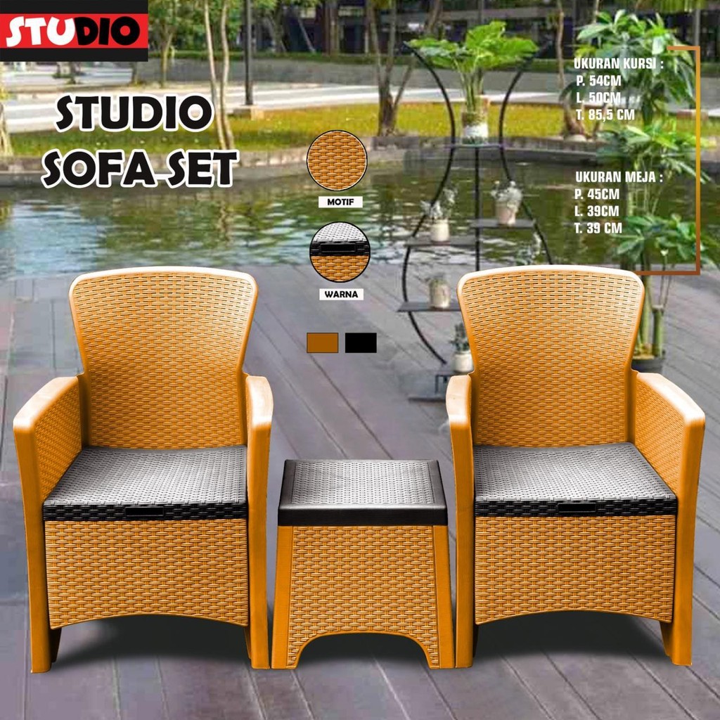 STUDIO SOFA SET/ SOFA PLASTIK SET