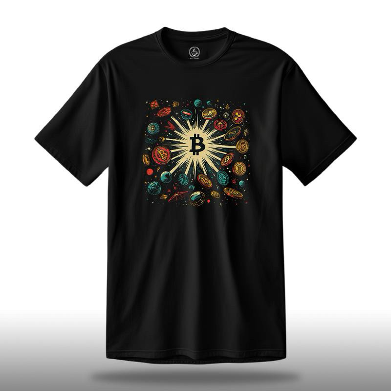 Kaos Baju Saham Treding Crypto Bitcoin Kaos Tshirt Pria Wanita