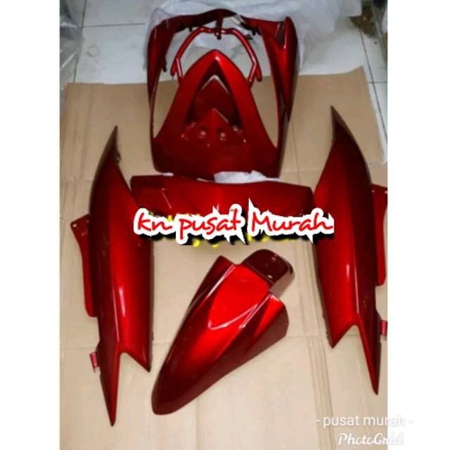 Cover body halus yamaha mio soul lama merah maroon full set