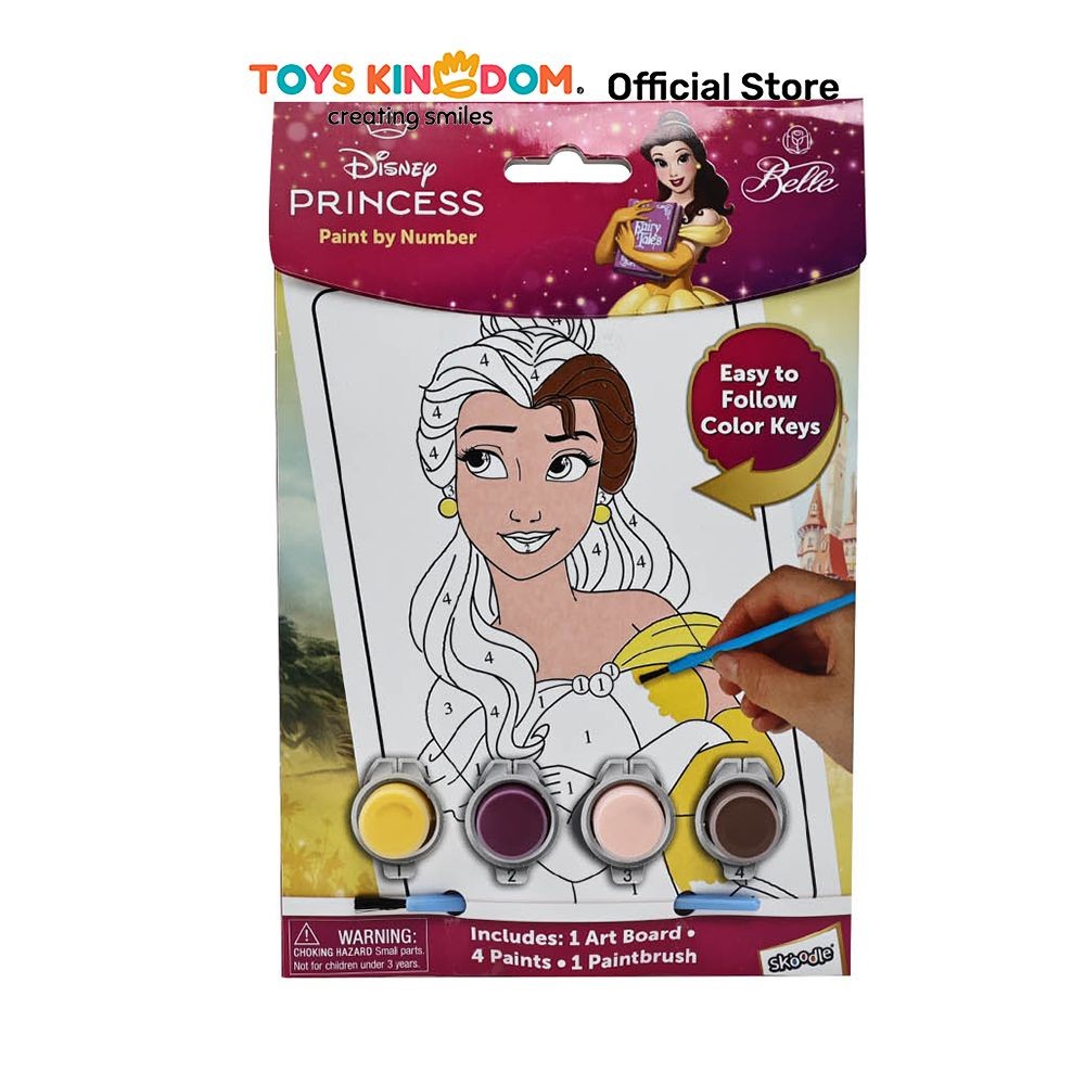 Toys Kingdom Red Ridge Set Paint By Number Disney Princess Belle - Ungu Seni Gambar Buku Melukis Dan