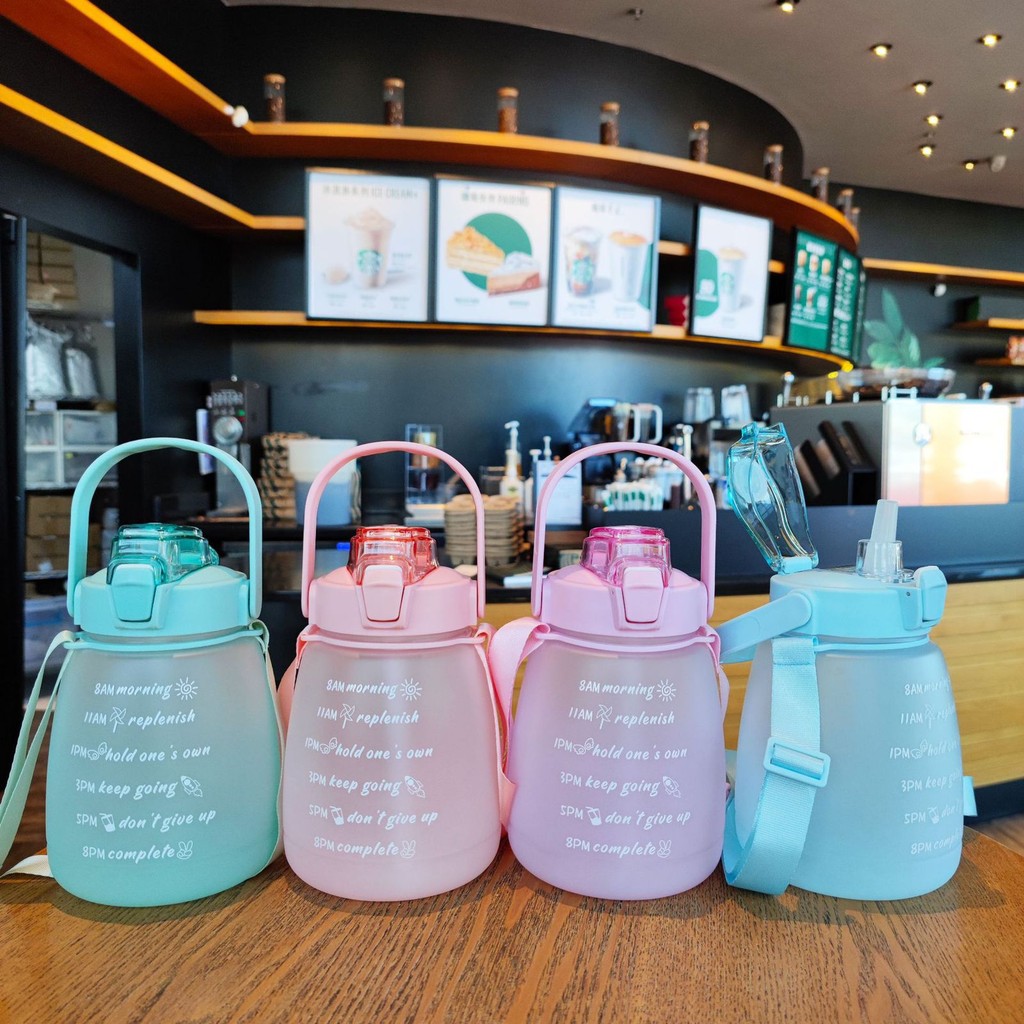 BTL2210 Botol Minum Gembul pastel 1300 ML / Cup Bottle + Sticker/ Botol Minum Import