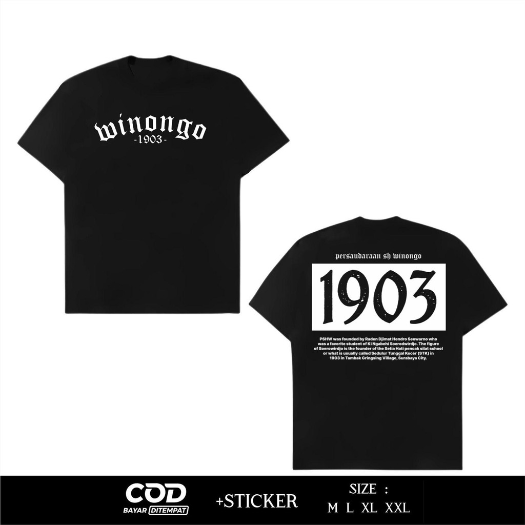 Kaos PSHW Persaudaraan  SH Winongo 1903 by Redbil Official Store
