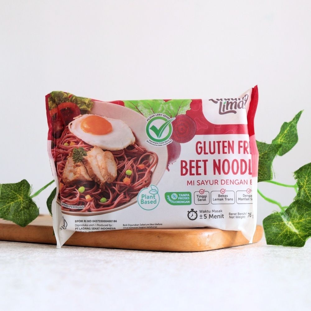 

VEGGIE NOODLE BEET gluten free instant noodle - LADANG LIMA