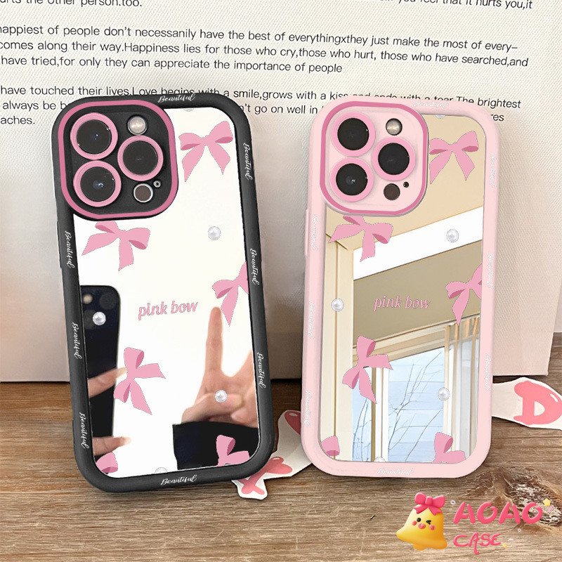 Case HP Untuk IPhone 11 15 13 14 12 Pro Max 7Plus 6 7 8 15 Plus X XR XS Max SE 2020 Cermin Rias Busu