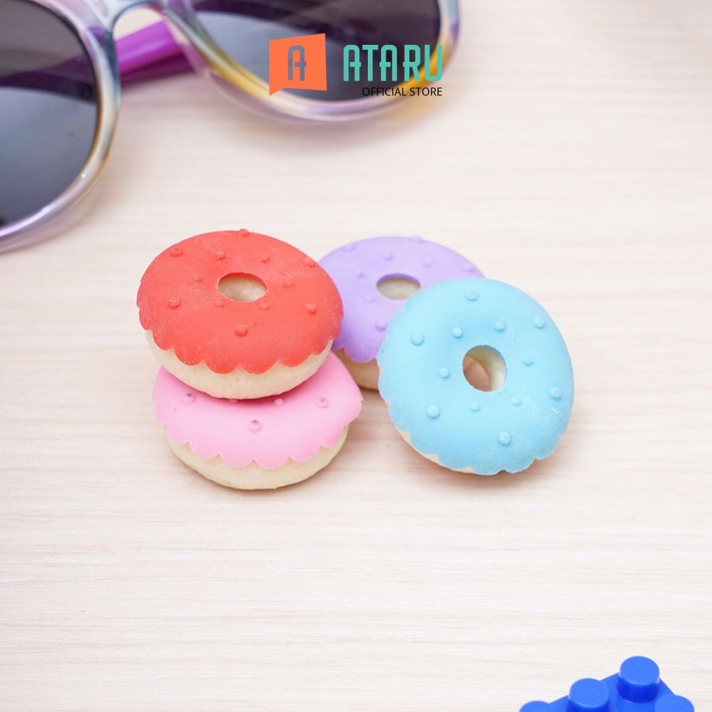 

Ataru Penghapus Pensil Donat 3 cm Set 4 Pcs - Mix Pencil Eraser Pengapus Perlengkapan Sekolah Dan Kantor