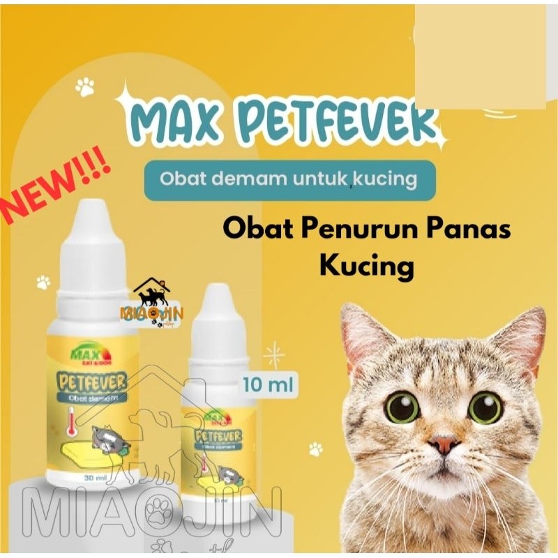 Obat Penurun Panas Kucing - Demam Sakit Cat Anak Pet Anjing Dog Kitten Max