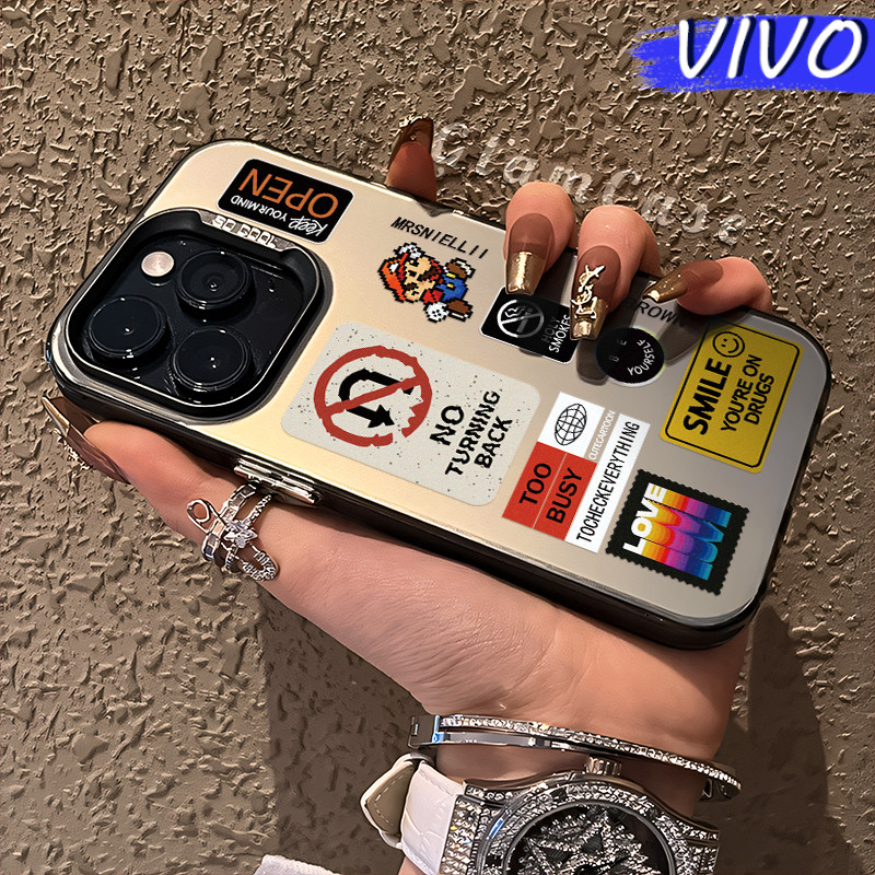 Tren Super Mario Glossy Hologram PC Case VIVO Y17s Y12 Y12S Y15s Y21 Y03 Y16 Y22 Y18 Y02 Y17 Y27s Y3