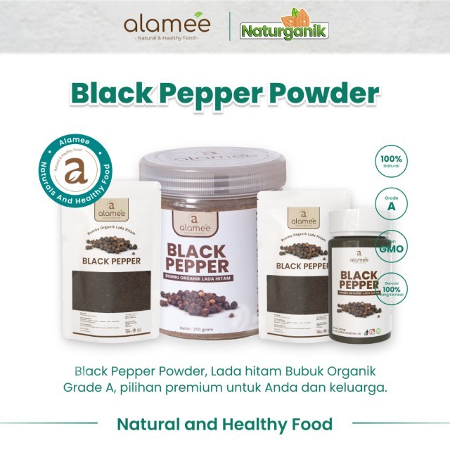

ALAMEE Blackpepper Powder Lada Hitam Bubuk Black Pepper Bumbu Dapur Instan Organik Naturganik