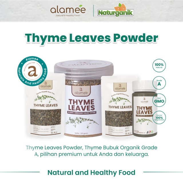 

ALAMEE Thyme Kering Daun Timi Bumbu Dapur Organik Garnish Dried Leaves Murni Asli Seasoning Naturganik