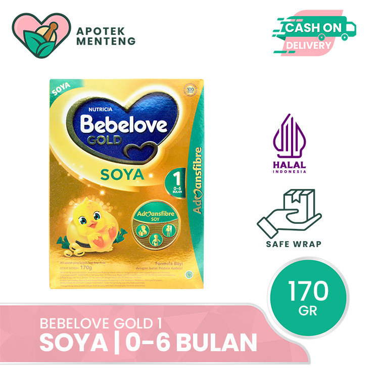 Bebelove GOLD Soya 1 (0 - 6 Bulan) Formula Bayi Bubuk 170 Gram