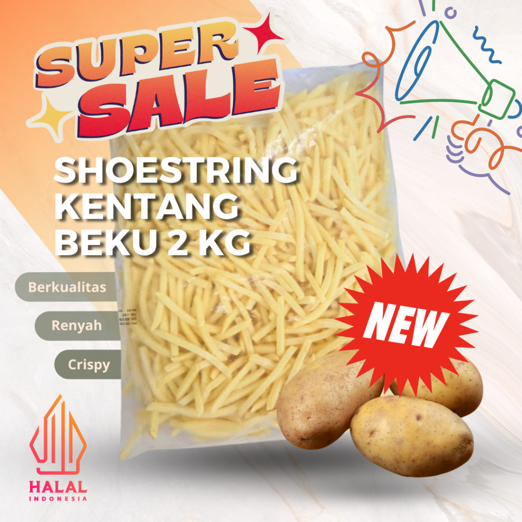 

KENTANG GORENG BEKU POLOS SHOESTRING 2KG