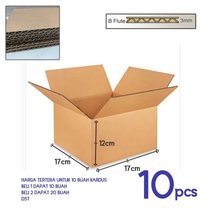 

audiosby-10 BUAH KARDUS DUS BOX 17X17X12 CM