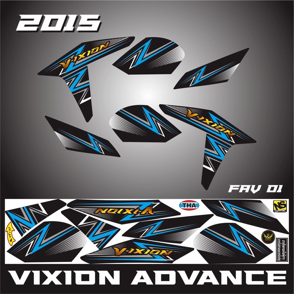 STRIPING MOTOR VIXION ADVANCE 2015 / VARIASI STICKER MOTOR YAMAHA VIXION / LIS BODY VIXION ADV 2015 
