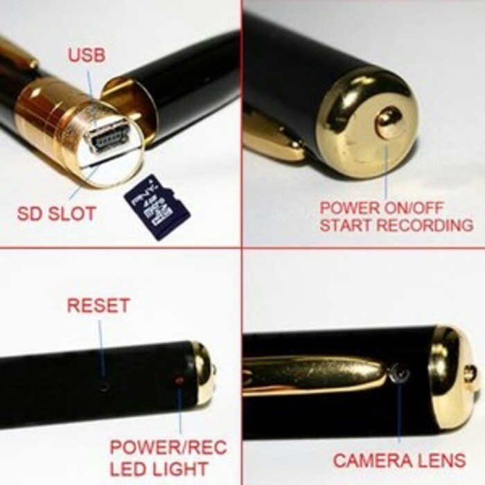 Mini Spy Pen HD Video Hidden Camera Pulpen dengan Kamera Perekam