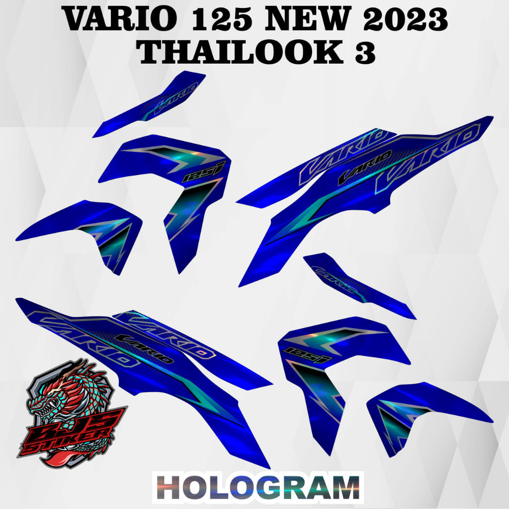 Stiker striping VARIO 125 NEW 2023 - striping sticker stiker polet lis HOLOGRAM / MIRROR CHROME VARI