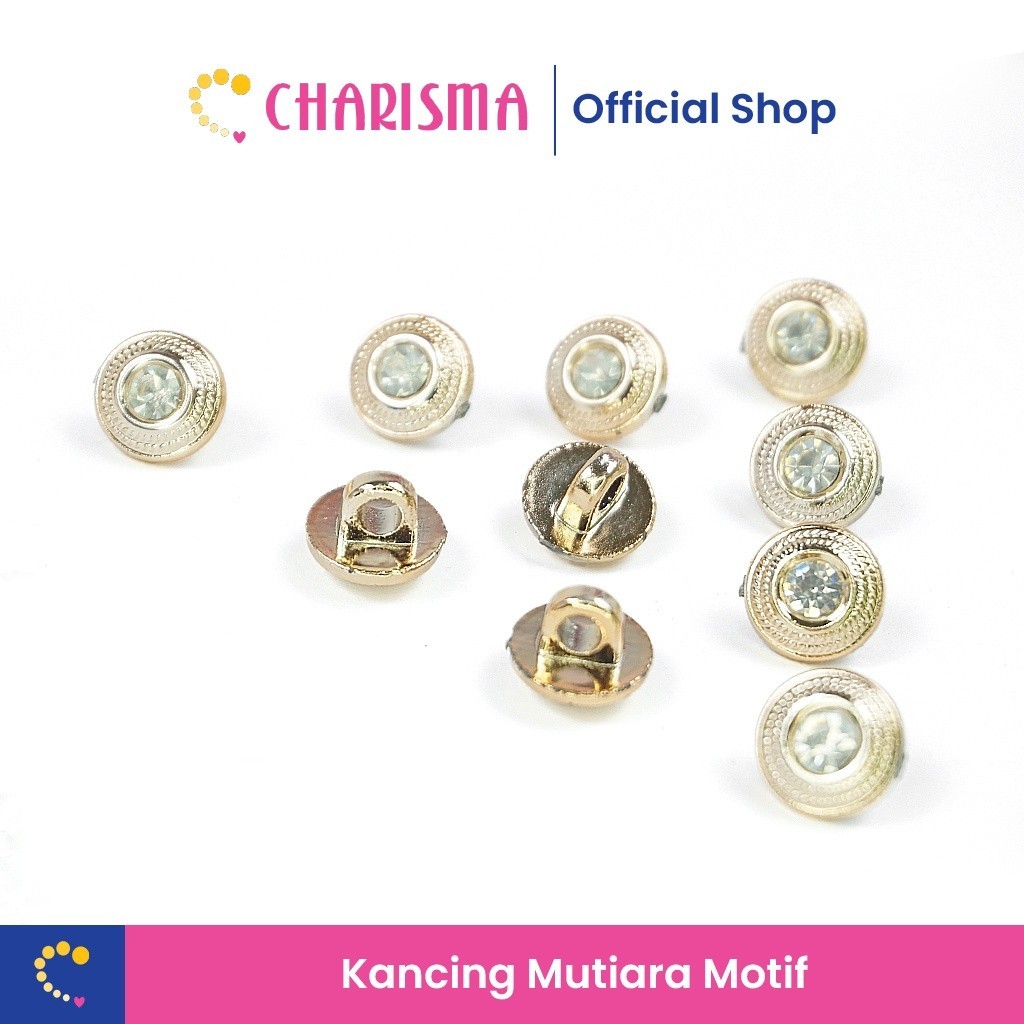 Charisma Kancing Motif Mutiara - Kancing Bulat Mutiara