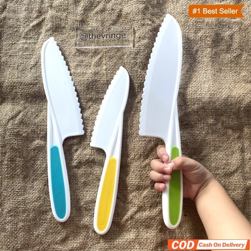 Pisau Anak Set isi 3 Kids Knives / Plastic Knife Pisau Dapur Anak