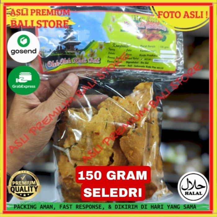 

OLEH OLEH MAKANAN CEMILAN CAMILAN SNACK KULINER KHAS ASLI ORI ORIGINAL BALI KERIPIK KRIPIK LADRANG SLEDRI SELEDRI 150 GR GRAM