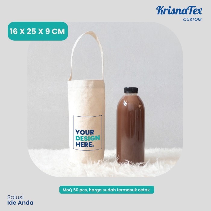 

Custom Tas Botol Kanvas Natural - Goodie Bag