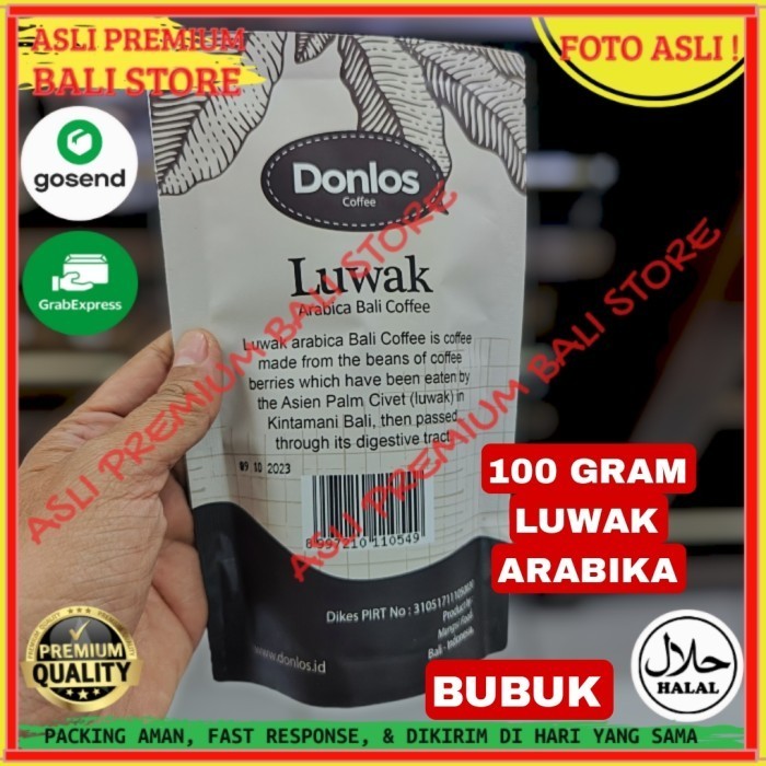 

OLEH OLEH MINUMAN KHAS ASLI ORI ORIGINAL BALI SERBUK BUBUK KOPI LUWAK ARABIKA 100 GRAM GR