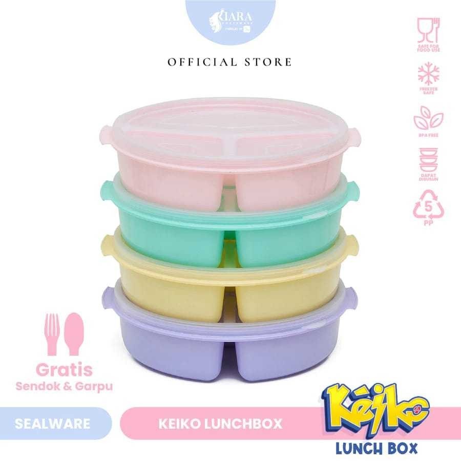 015 Kotak Bekal Niki Bento Sekat 3/ Kotak nasi plastik 035