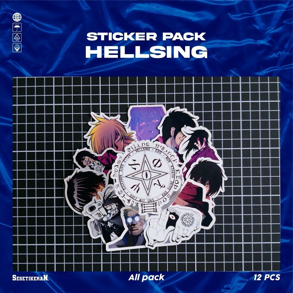

COD✨ Sesetikeran Pack Anime Hellsing Lucu Sticker Cute Keren Untuk Koper Laptop Skateboard
