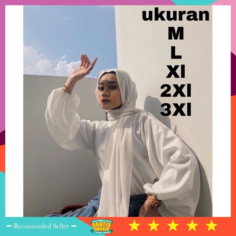 Baju Top Atasan Wanita Murah Korean Style Kekinian Modis Modern / Aluna blouse-blus jumbo-blus BIG S