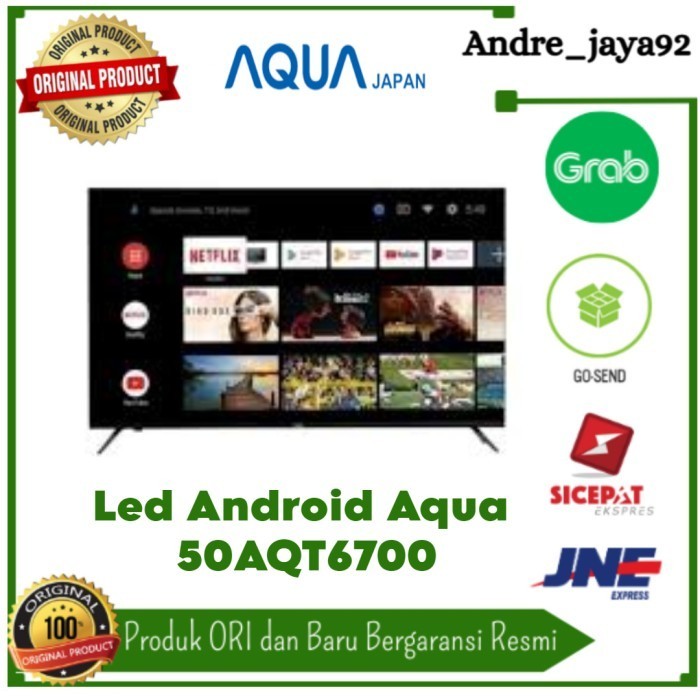 Led TV AQUA Japan Smart Android LED TV 50 Inch LE50AQT6700UG