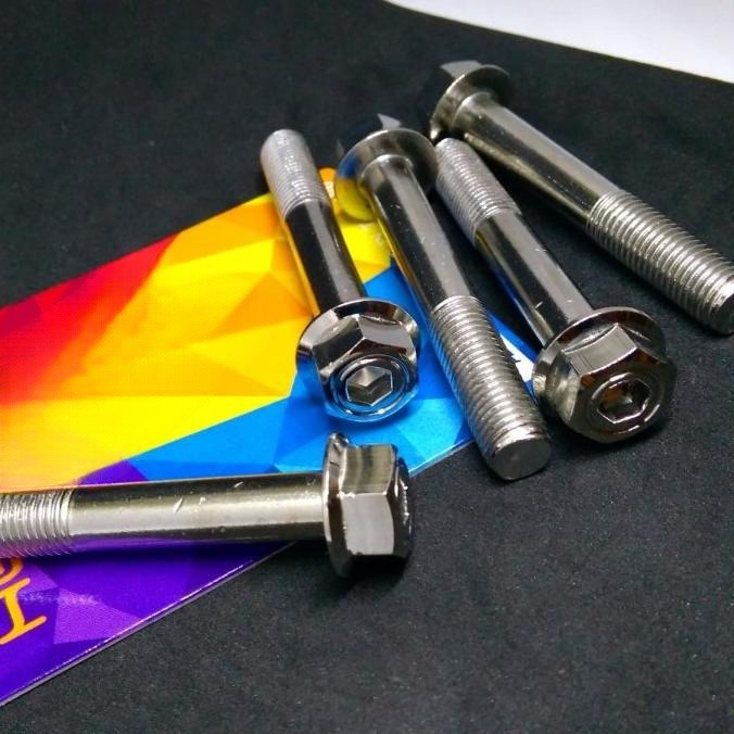 Baut Probolt 10x65 drat 14 model 2kunci Hexagon Stainless Original Heng Thailand