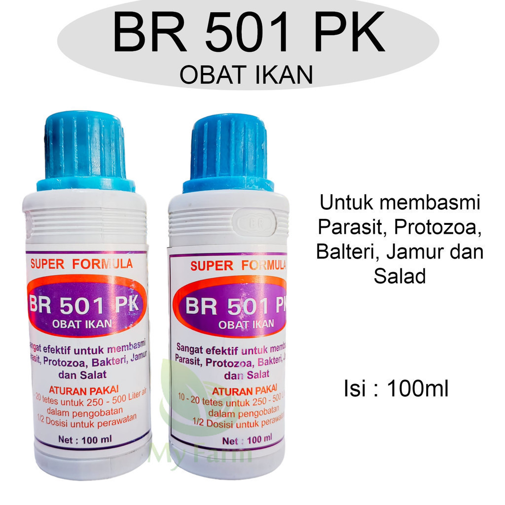 Super Formula Br 501 Pk 100ml Obat Pembasmi Parasit Jamur Bakteri Pada Ikan Hias Koi Koki Nila Guram