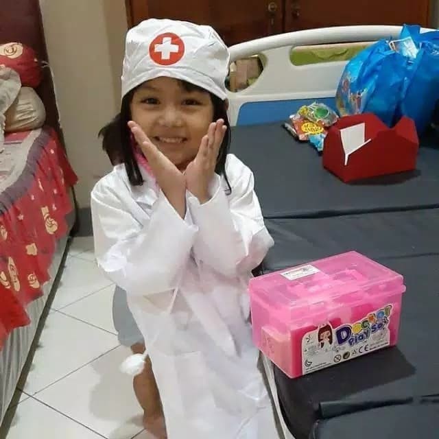 promo ✨ -Kostum Dokter Anak Baju Dokter - Putih