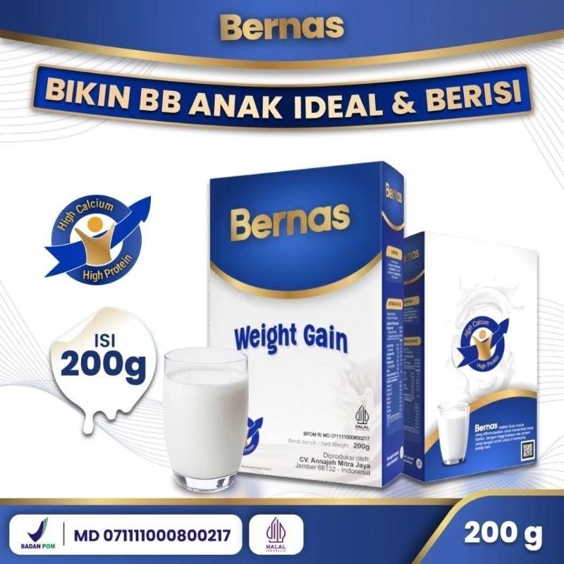 

BERNAS - Susu Bubuk Anak Tinggi Protein dan Calcium - Susu Pintar dan Gemuk Anak dan Dewasa ( 100% ORIGINAL )