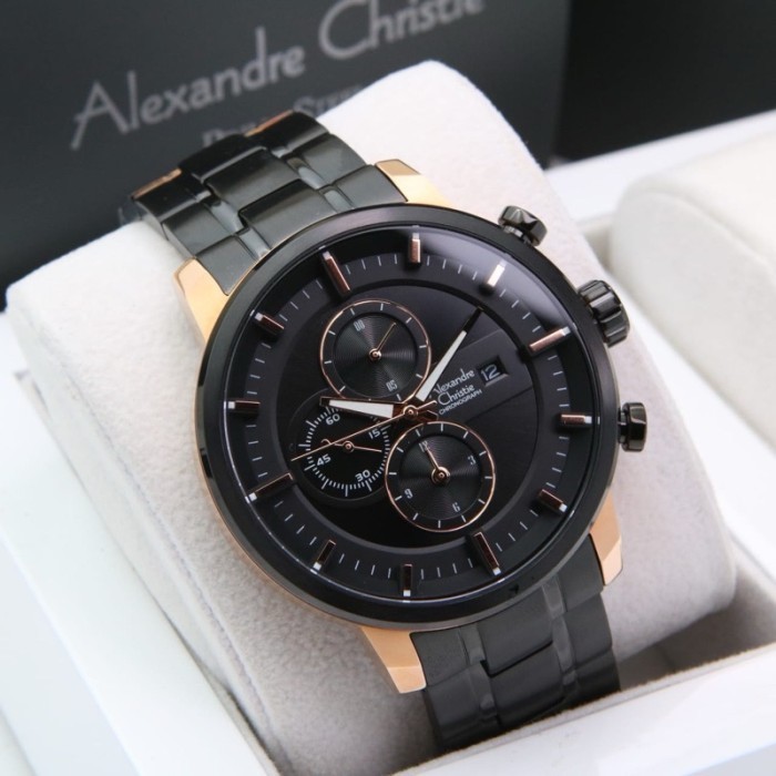 Jam Tangan Pria Alexandre Christie 6323 AC6323 AC 6323 l ORIGINAL - Black Rosegold