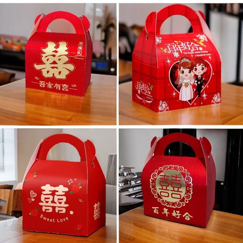 

(New) KOTAK HAMPERS SHUANGXI CANDY BOX HANDUK SOUVENIR SANGJIT CANDY BOX TEAPAI CHINESE WEDDING