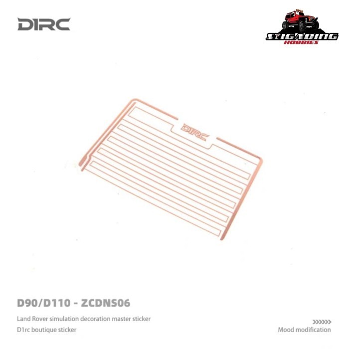 PART REMOTE CONTROL D1RC Stiker Defogger Land Rover Defender RC Adventure 1/10