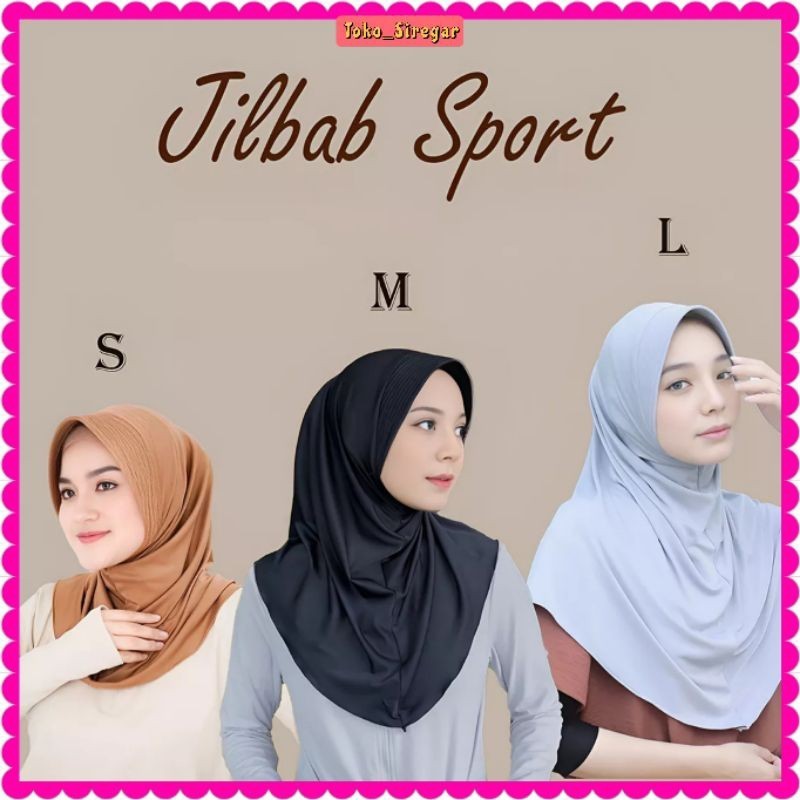 JILBAB SPORT BERGO HAMIDAH UKURAN S M L JERSEY