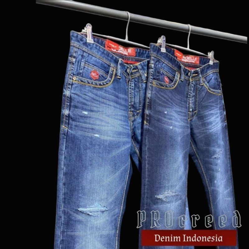 PROMO Celana Jeans Sobek Pria lapis Fashion lois  Size 28-38 / Celana Pria jeans sobek lapis Origina