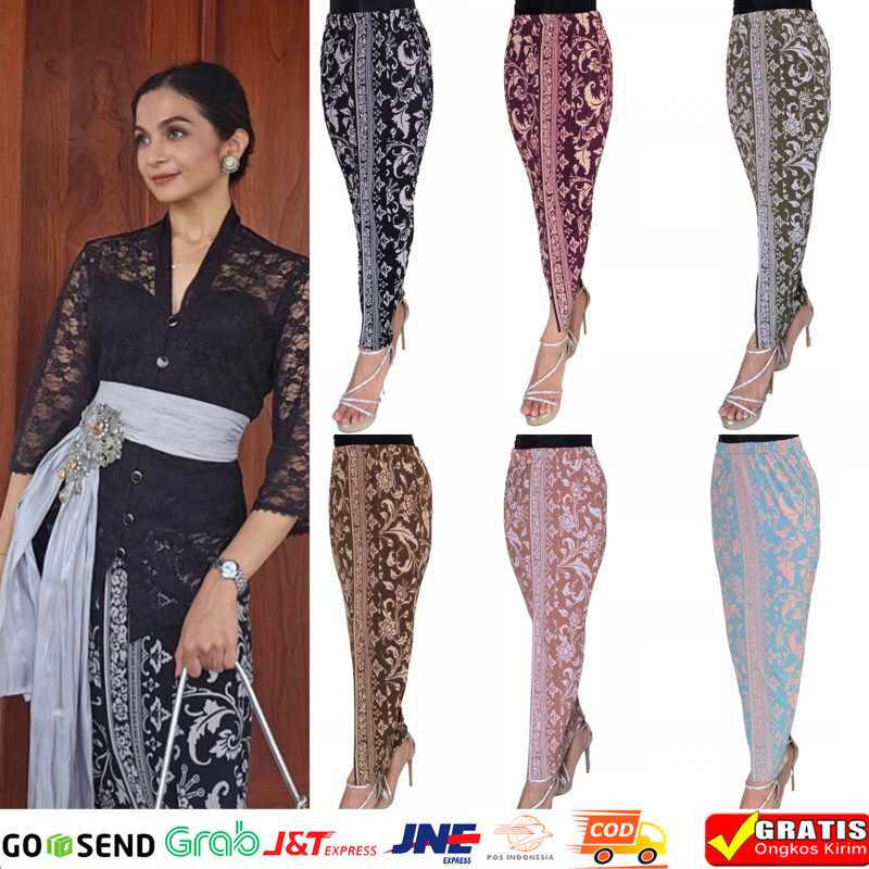 ROK KNIT STRETCH DIORAMA SONGKET UKIR BALI | BAWAHAN KEBAYA | ROK SONGKET BALI
