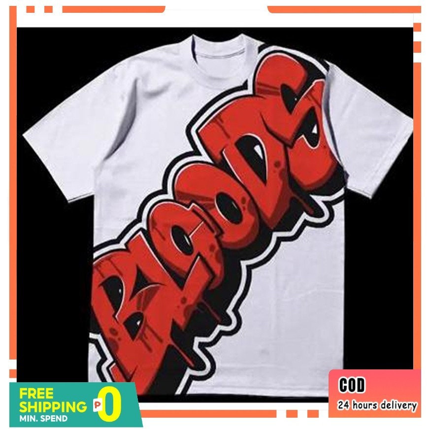 Bloods T Shirt Bloods clothing Handmade Round Neck Cotton High Quality  Original Unisex T-shirt