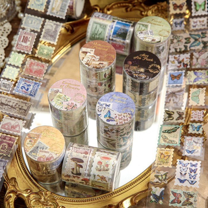 

Washi Tape Sticker Roll Vintage CLASSICAL COLLECTION Aesthetic Journal Scrapbook Sticker Limited Edition
