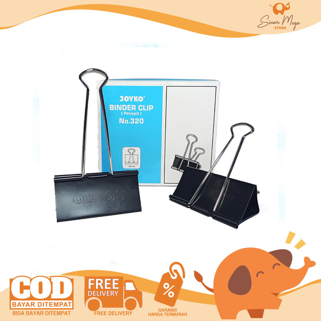 

Joyko Binder Clip 320 Pengarsip Dokumen Penjepit Kertas Penjilid Ukuran Besar