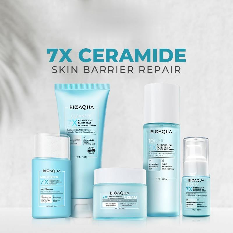 LBC BIOAQUA 7X Ceramide Barrier Repair Moisturize Gel Pelembab Wajah /7X Ceramide Cleanser Sabun Cuc