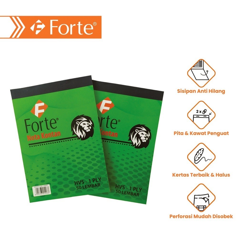 

Buku Nota Kontan HVS Forte Besar 1 ply 50 Lembar