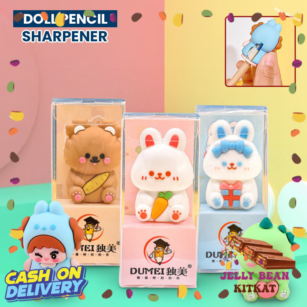 

| JBK | Rautan Pensil Boneka Karakter 3D Alat Tulis Sekolah / Serutan Pensil / Rautan Karakter / Peruncing Pensil Boneka / Atk Doll Pencil Sharpener Import A81