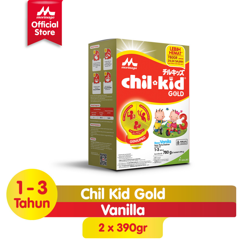 

Morinaga Chil Kid Gold Vanila 780g Susu Formula Pertumbuhan Anak Usia 1-3 Tahun