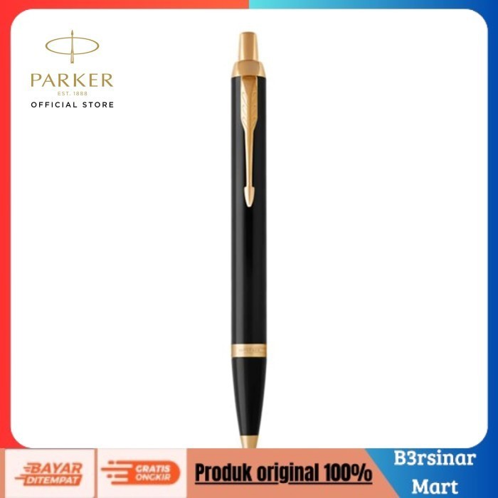 

[[KUALITAS TERBAIK]] Parker IM Black Gold Trim Ballpoint Tambah Grafir COD