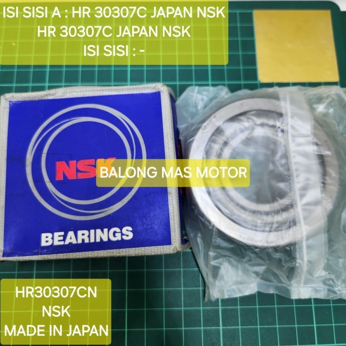 BEARING MOBIL LAKER HR30307CN NSK MADE IN JAPAN ( HR 30307C JAPAN NSK HR 30307C JAPAN NSK ) 1PC