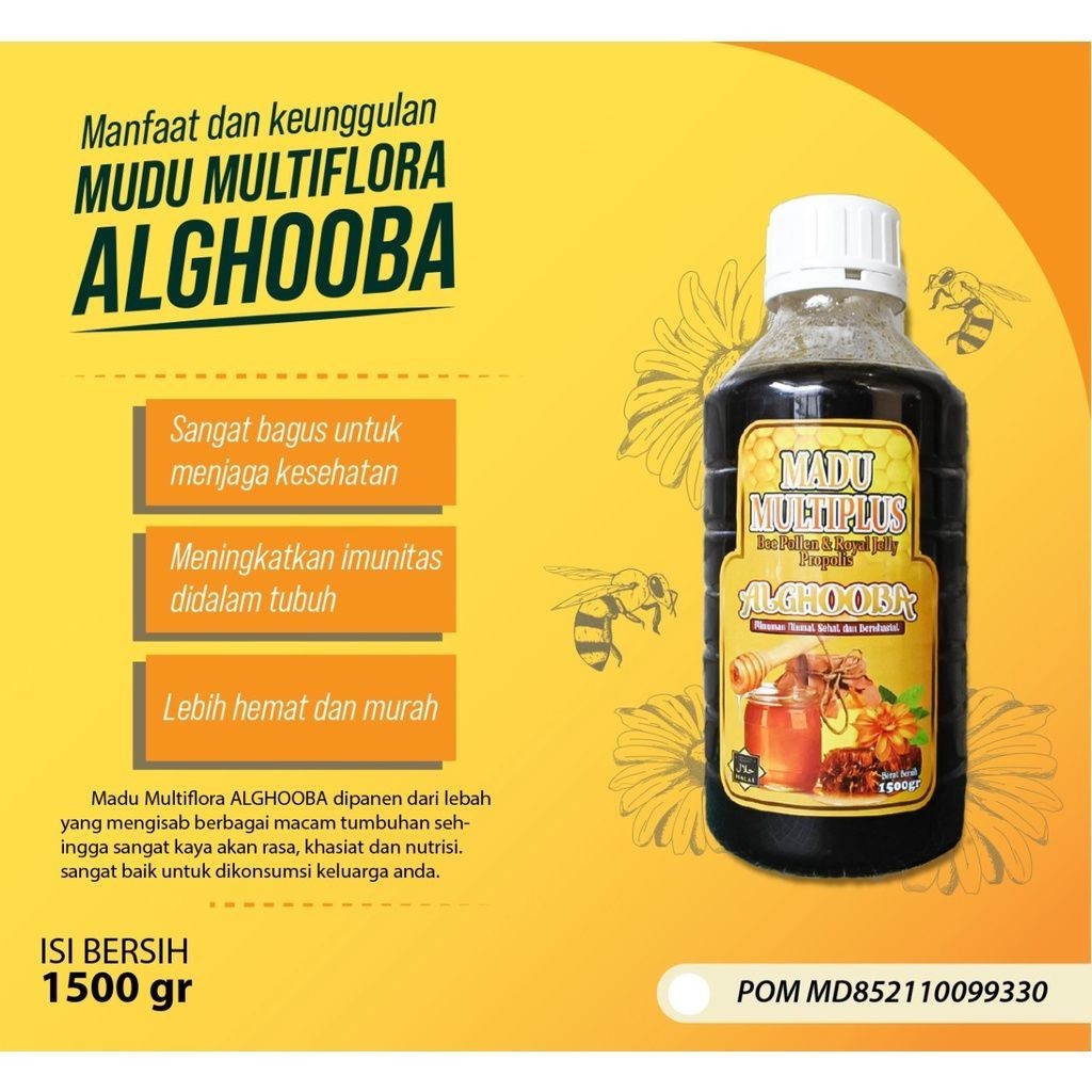 

Madu Multiplus Al Ghooba Ghoba 1500gr -MADU MURNI MULTI PLUS