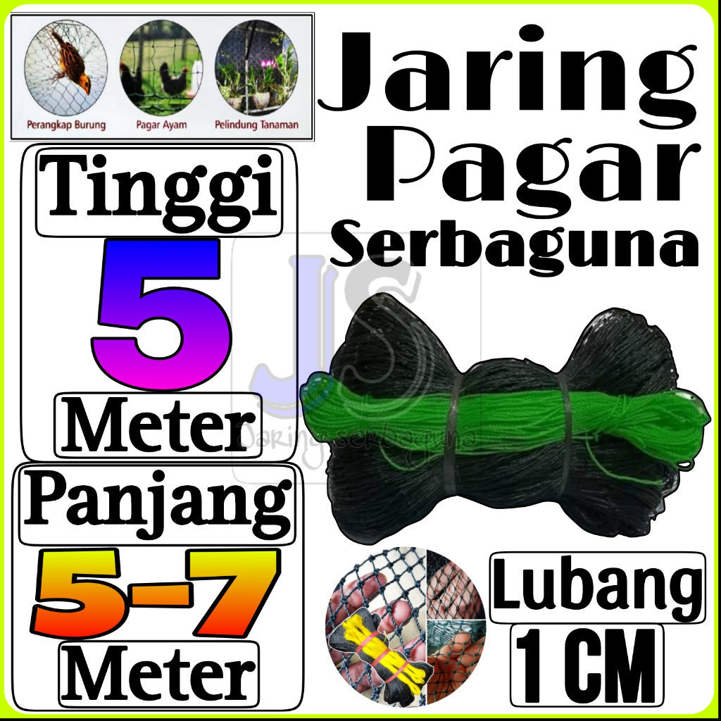 Jaring Ayam Lubang 1 cm Lebar 5 Meter / Jaring Pagar Ayam / Jaring Burung